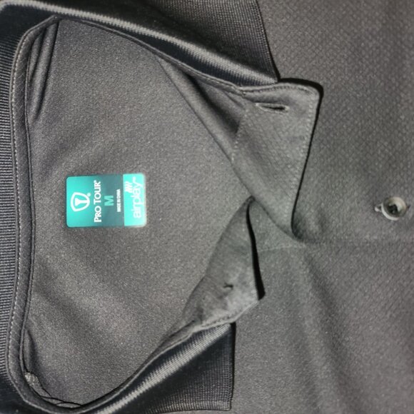 2 pro tour golf short seleve polos men medium navy & gray - Picture 3 of 5